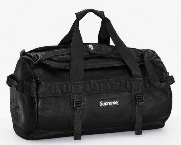 supreme×TNF leather base camp duffle