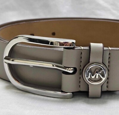 Michael Kors Grey Women's Leather Belt Size M