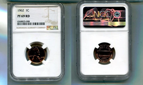 1962 LINCOLN HEAD PENNY NGC PF69 RED 2958T