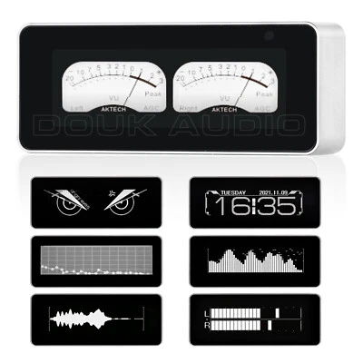 DOUK AUDIO Douk OLED Display Music Spectrum Analyzer Sound Level Meter Home Digital Clock