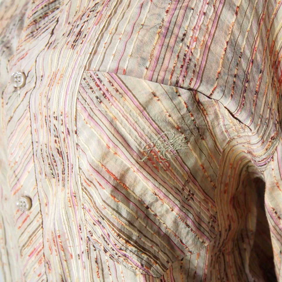 Cavalli Button Down Shirt Long Sleeve Viscose Blend Womens Size L US 12 IT 46 - Image 3 of 4