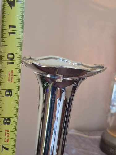 Vtg Sterling Trumpet Vase 10" 7.14 Oz RSCO Weighted - Picture 6 of 6