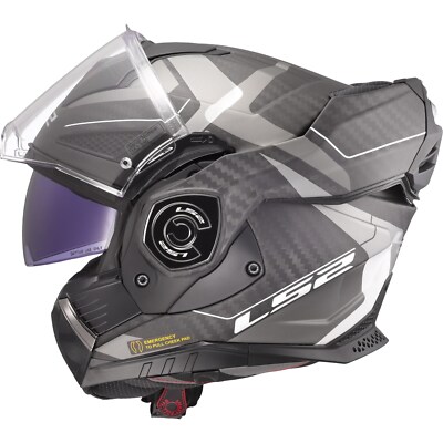 Motorcycle Helmet XXL - LS2 Advant X Carbon Horizon FF901 - Flip