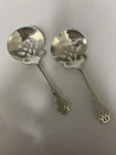 Lunt Sterling Chippendale Sterling Bon Bon Spoons Lot Of 2 (Two) No Monogram 5”L