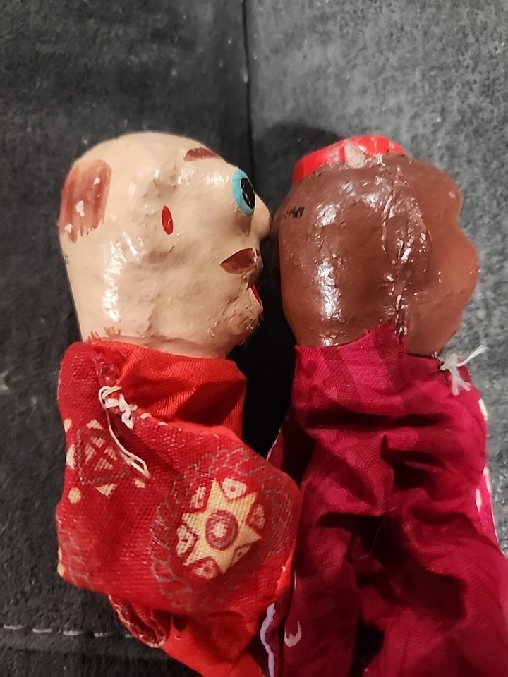 2 marionetas vintage de mano/dedo lindas pequeñas hechas en Japón Foto 3 de 4