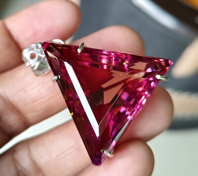 95.20 Ct Natural 7 Color Zultanite Pendant 925 Silver Loose Certified Gemstone