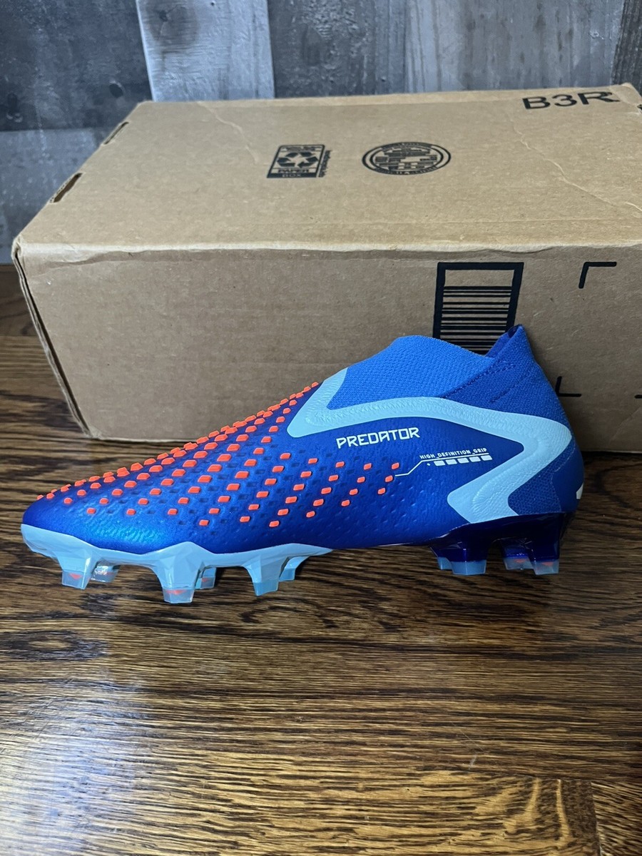 Adidas Predator Accuracy+ FG Blue White Soccer Cleats Men display picture 3