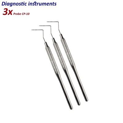 3er Set Pro Dental Diagnosesonde CP 10 Zahn Pick Periode Messung Taschentiefe