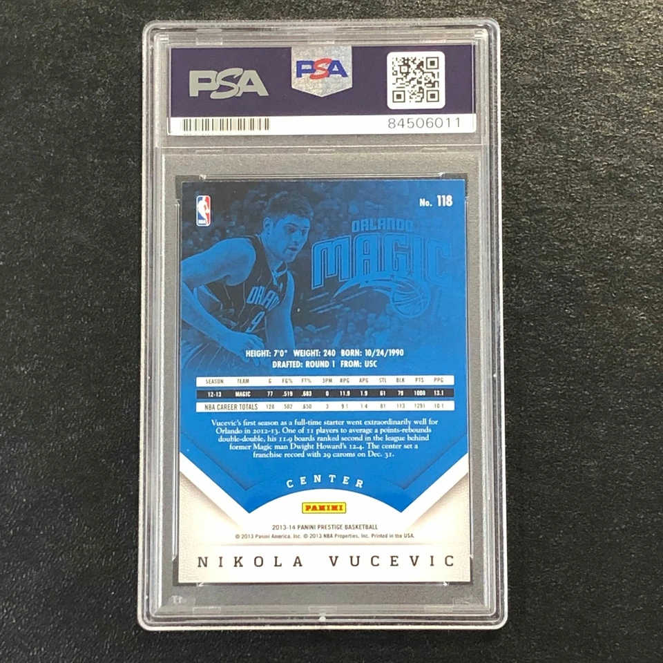 2013-14 Panini Prestige #118 Nikola Vucevic Signed Card AUTO PSA Slabbed Magic - Image 2 of 2