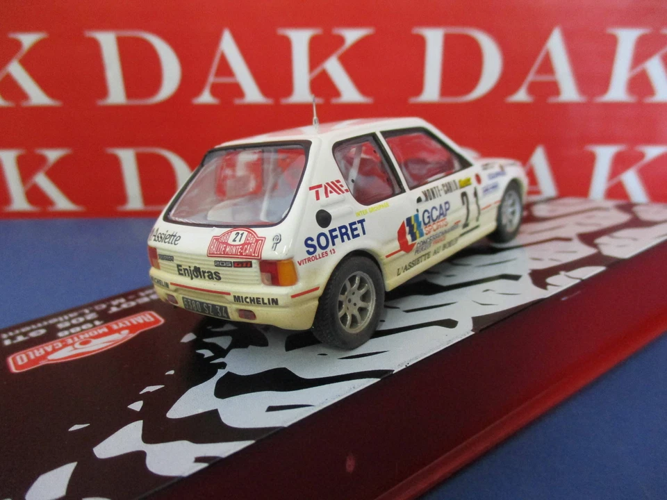 Die cast 1/43 Modellino Auto Peugeot 205 GTI Rally Monte Carlo 1988 J-P. Ballet - Immagine 3 di 4