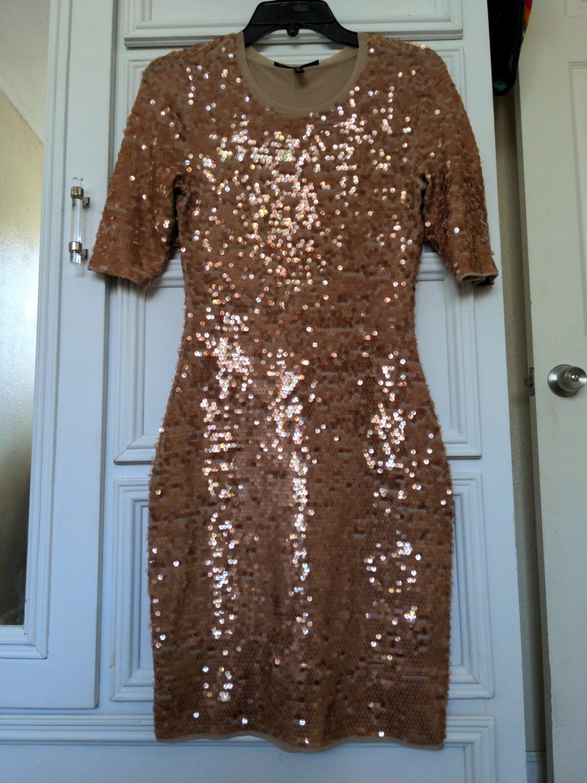 Mini Dress Bcbg Fluted Bodycon Dress Dresses Bcbg Bodycon NWT BCBG MAXAZRIA  SIZE L Black Caspar, image size:1200x1600