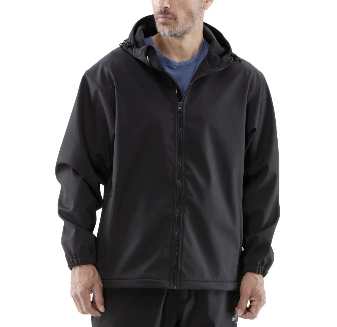 RefrigiWear Men's Warm Water-Resistant Lightweight Softshell Jacket with Hood SM