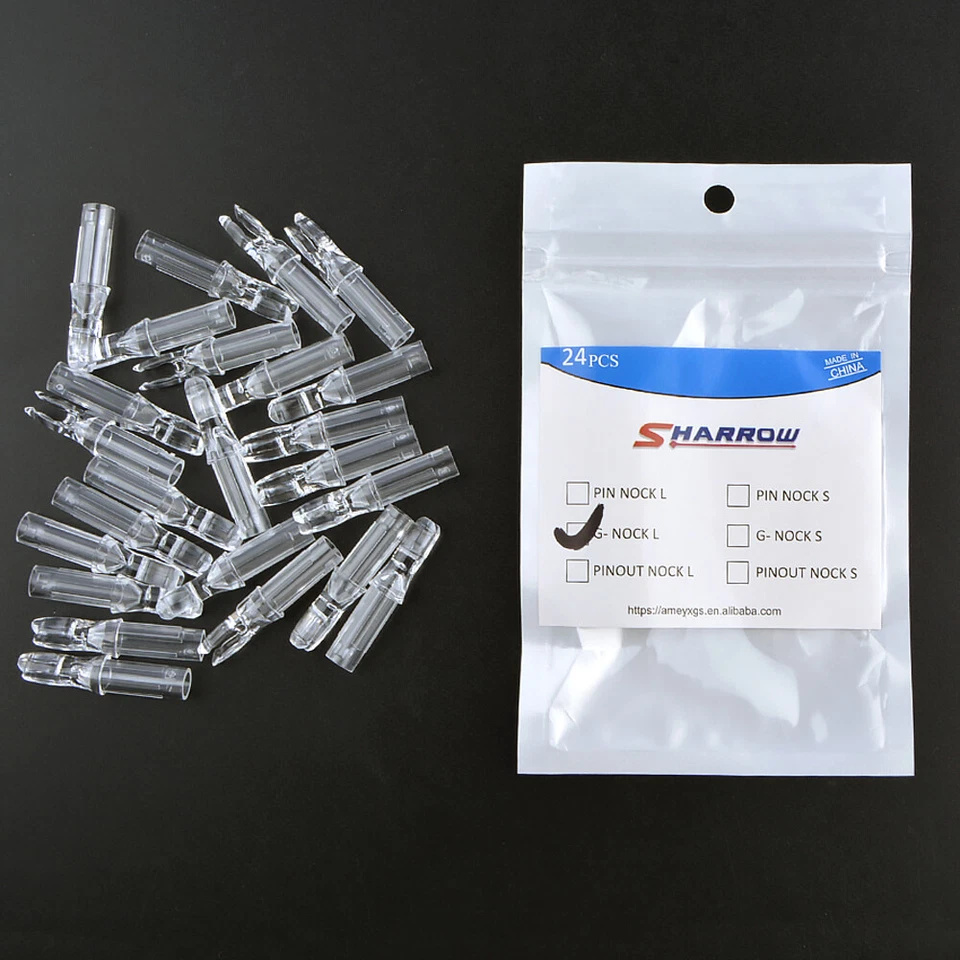 24X Arrow Nocks Plastic Tails ID6.2mm Arrow Shaft DIY Insert Tips Archery Target - Image 2 of 4