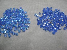 Swarovski Crystal Bicone Beads 4mm 2 Variations: Sapphire AB  Sapphire 2XAB