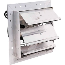 HESSAIRE SHUTTER EXHAUST FAN 650 CFM GABLE MOUNTED ALUMINUM 10 IN. PROPELLER
