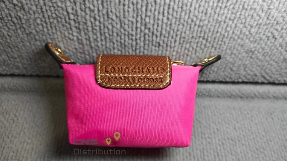 Longchamp Le Pliage Canvas Coin Purse Pouch Paper Pink NEW US STOCK & SHIP - Image 3 of 4