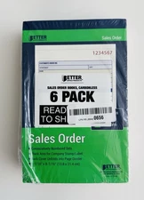 Better Office Products Large Sales Order Books, 6 Pack, 2-Part Carbonless