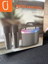 JYX D17 Mini Karaoke Machine for Kids with 2 Wireless Microphones pink