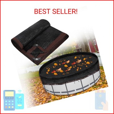 20 Feet Round Leaf Net Cover for Above Ground Pool - Winter Cover Mesh Cover，Poo