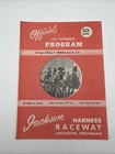 Jackson Harness Raceway Program From April 30, 1960 Jackson, Michigan