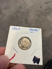 1964 Roosevelt Dime 90% Silver Natural Toning AU/EF NO RESERVE Last Silver Year