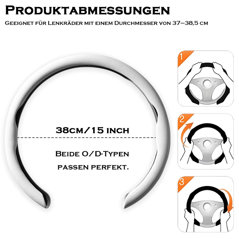 Funda de volante de coche de cuero de napa Holden Premium ultrafina transpirable Ø37 - 38 - Imagen 2 de 4