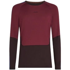 $109 IceBreaker Men's Merino 200 Long Sleeve Shirt-Bittersweet/Port-Large- New