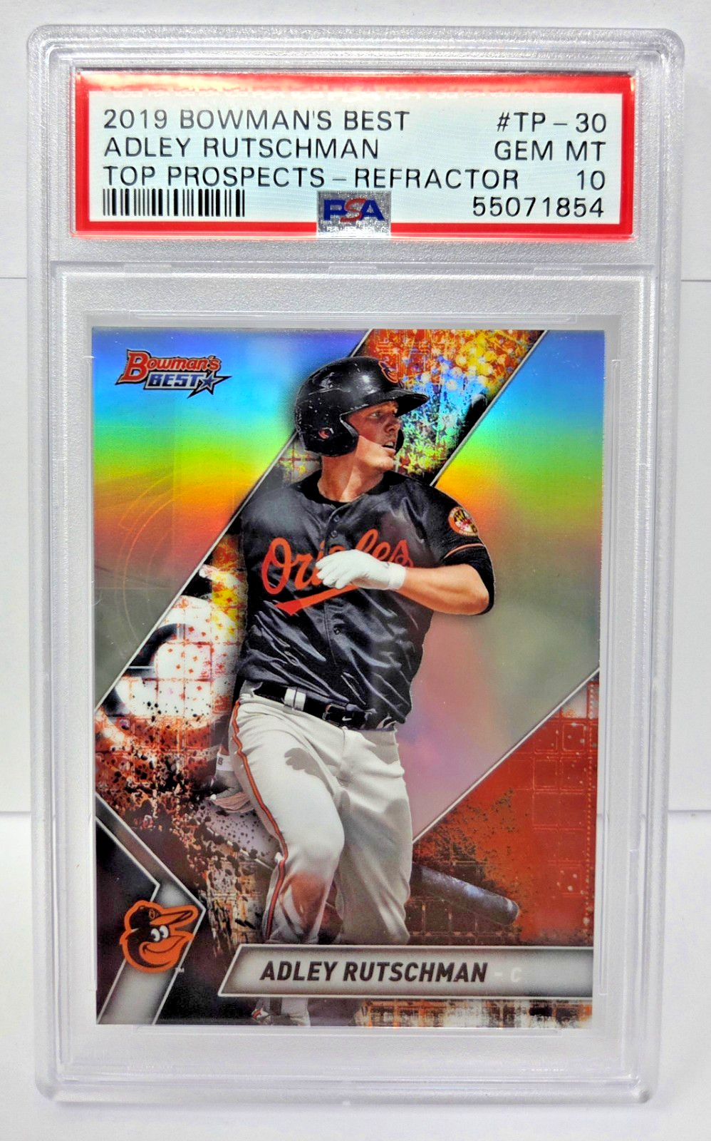2019 Bowman Best REFRACTOR - ADLEY RUTSCHMAN Rookie RC Card PSA 10 GEM MINT