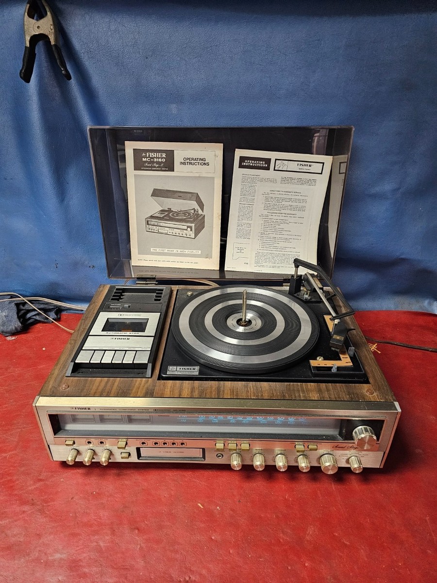 Vtg Fisher MC-3160 Audio Component System Phono Cassette AM/FM 8