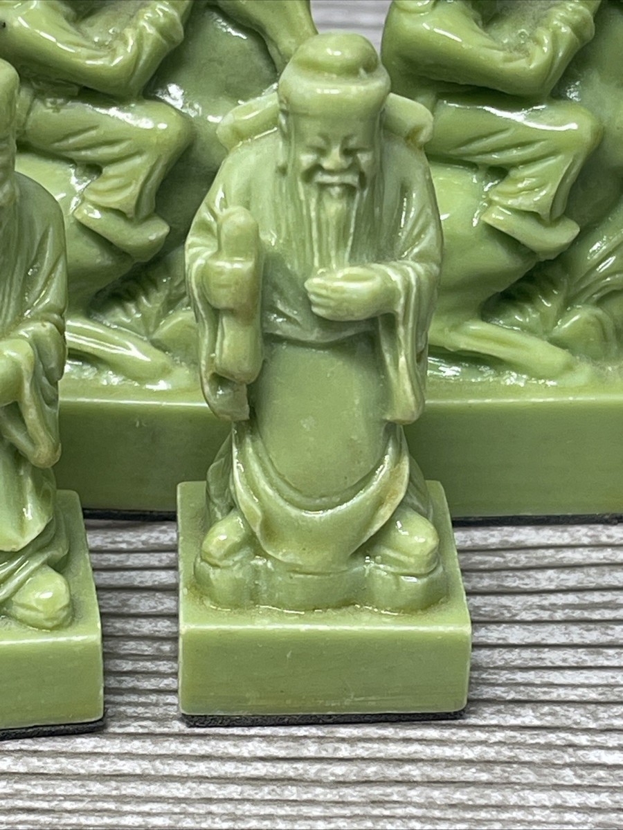 VINTAGE Chinese Soapstone Chess 32 Pieces Replacement Set Complete