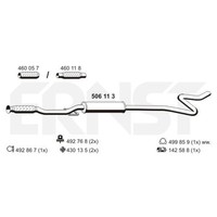 Ernst MittelschalldäMpfer FüR Peugeot 207 Cc Wd_ Wa_ Wc_ Wk_ CitroëN C3 506113