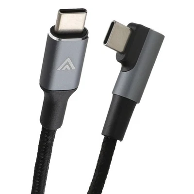 Rechtwinklig Usb-C Stecker 100W (bis Zu 20V 5A) Ladekabel 22AWG Kabel 1m - Bild 1 von 4