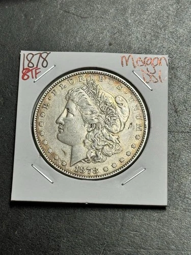 1878 8TF Morgan Silver Dollar Nice XF Extra Fine 8 Tail Feathers Coin (Raw19303)
