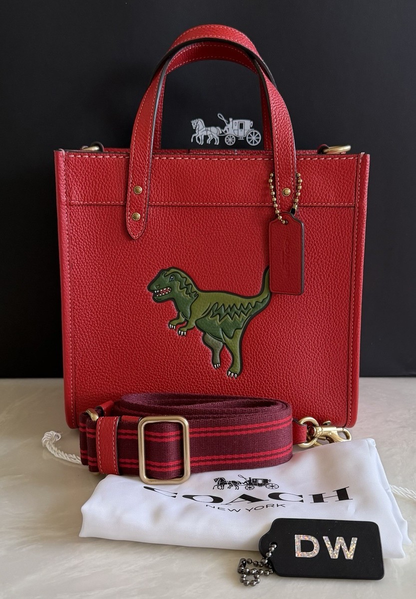 NWT COACH REXY SPORT RED LEATHER FIELD TOTE 22 CF084 | eBay