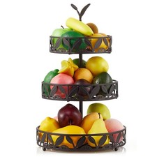 Image of 3 Tier Fruit Basket for Kitchen, Fruit Bowl Holder, Detachable Fruit Storage ...