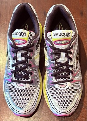 Saucony US 9 Men's White Black Pink Yellow Retro Progrid Triupmh  S70704 14 NIB