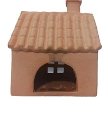 Portuguese Terra Cotta Pottery 6¼ Inch Tea Light Candle House