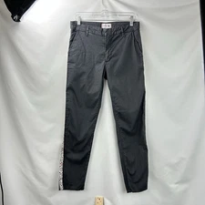 Sundry Anthropologie Women's Size 28 Gray Stripe Sides Cropped Chino Pants