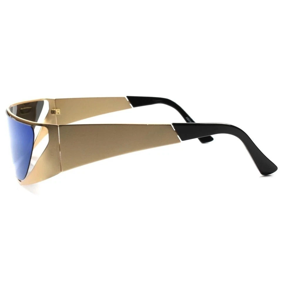 ROBÔ ESPACIAL FESTA RAVE CLUBE FANTASIA CICLOPE ESCUDO FUTURISTA ÓCULOS DE SOL Azul - Imagem 4 de 4