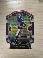 2020 Panini Select Concourse Justin Jefferson #61 Tri-Color Prizm Die-Cut (RC)