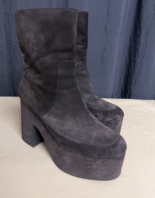 Dries Van Noten Genuine Suede Platform Boots 38 1/2