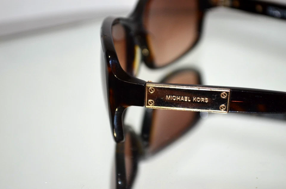 Michael Kors "Claremont" Gold Logo Sunglasses Tortoiseshell Oversized M2745S 206 - Image 3 of 4
