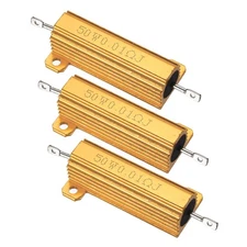 50W 0.01 Ohm Aluminum Shell Resistor, 3Pcs Aluminum Housing Resistor
