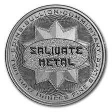 2 oz Silver High Relief Round - Salivate Metal 87.44 per troy oz