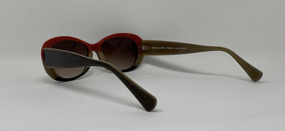 Jean Lafont Nominee 1013 Brown/Red Sunglasses, Brown Gradient Lens. Size 54-14  - Image 3 of 3