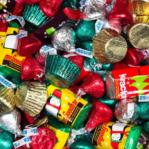 300pcs Christmas Candy Hershey Holiday Mix (5lbs - Approx. 300 pcs) - Miniatu...