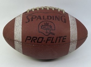 Vintage Spalding Pro-Flite CFL Endorsed Leather Football Game Ball-1990s? SCARCE