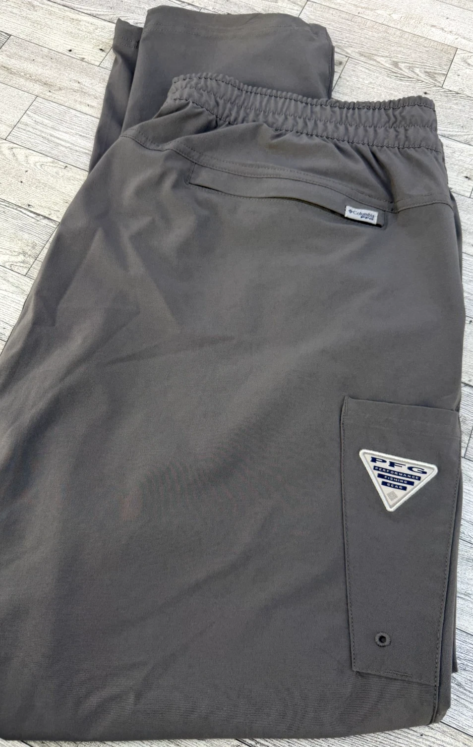 Columbia PFG Men's Performance Straight Leg Drawstring Stretch Pants Gray XL