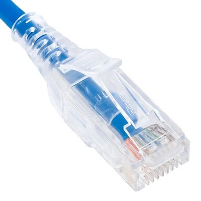 ICC PATCH CORD CAT 6 SLIM CLEAR SR 25PK 5FT ICPCSN05BL UPC 633758099226