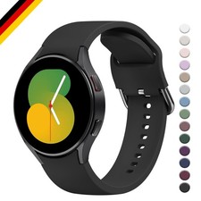 Silikon Armband für Samsung Galaxy Watch 4/5/6/7, 40/44mm, Unisex, Schwarz